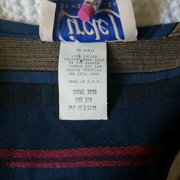 NWT VTG Circle T Marilyn Lenox Blue El Rancho Cropped Shirt Western Rodeo Size M - Picture 5 of 10